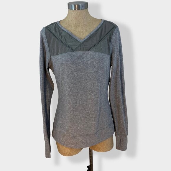 Lululemon Just Breathe Long Sleeve Top in Heathered Slate‎ - Picture 2 of 4